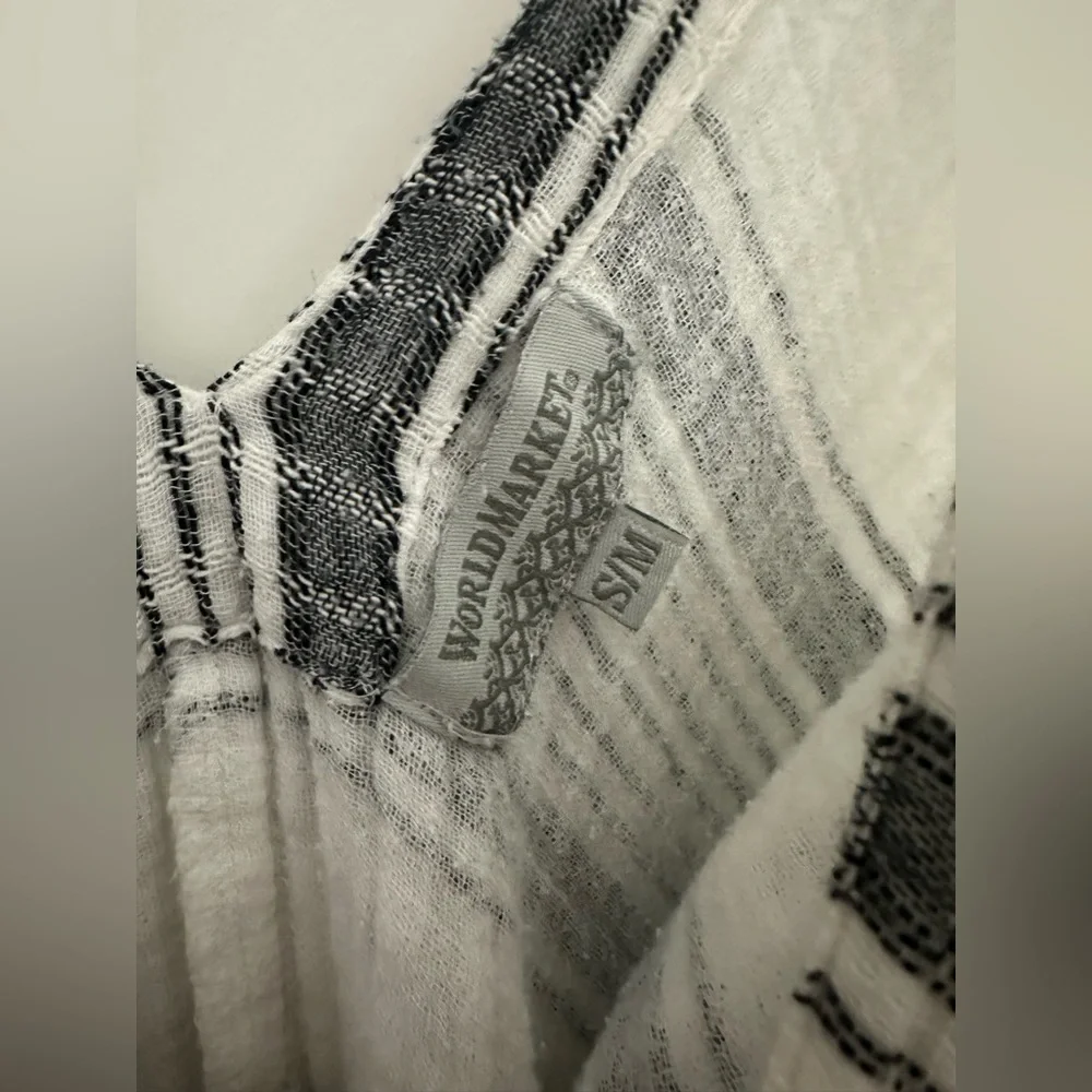 Cost Plus World Market Monochrome Striped Romper - Picture 2 of 5